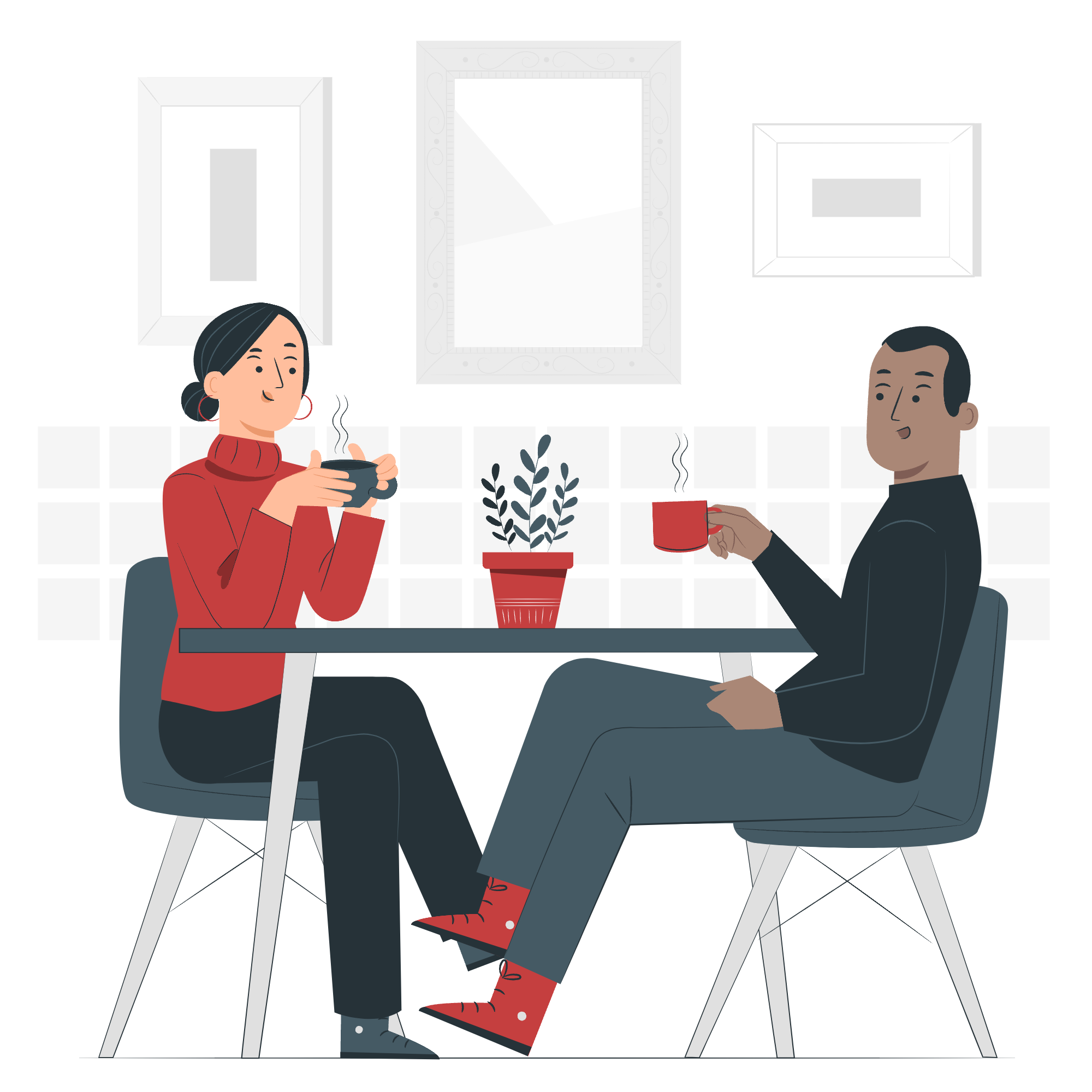 imagem casal tomando café